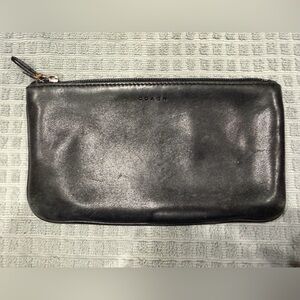 Coach Black Cowhide Leather Toiletry Bag